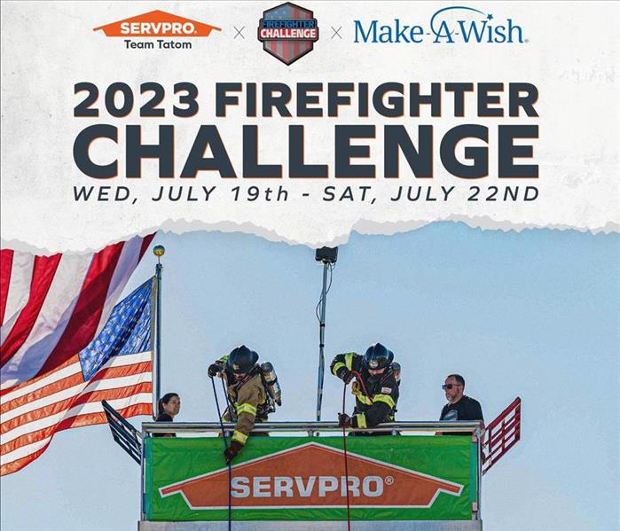 Firefighters competing in the SERVPRO firefighter challenge